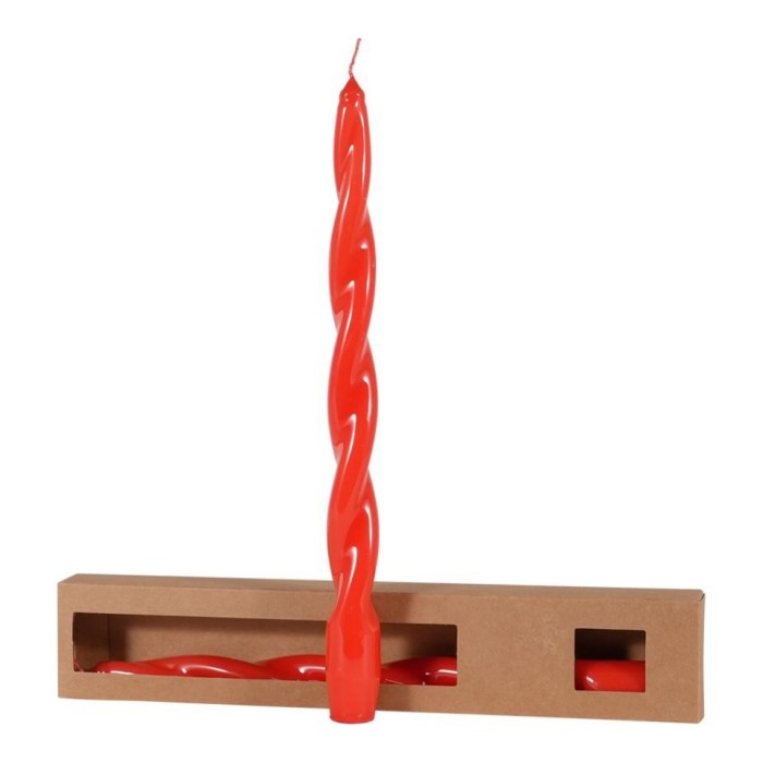 CANDELA SPIRALE H.290MM. D.20MM. ROSSO